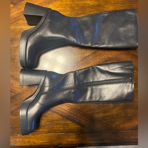 MSRP 149.99$ Steve Madden Womens Black Knee High Boots Shoes 7.5 Medium